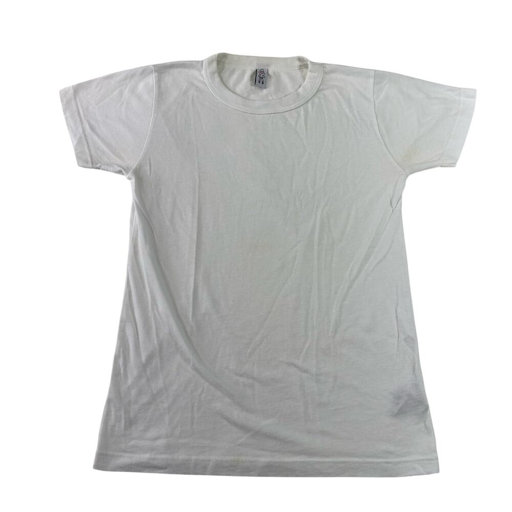 Vintage Charlotte Made in USA White T-Shirt, Womens Size Medium, Cotton Poly